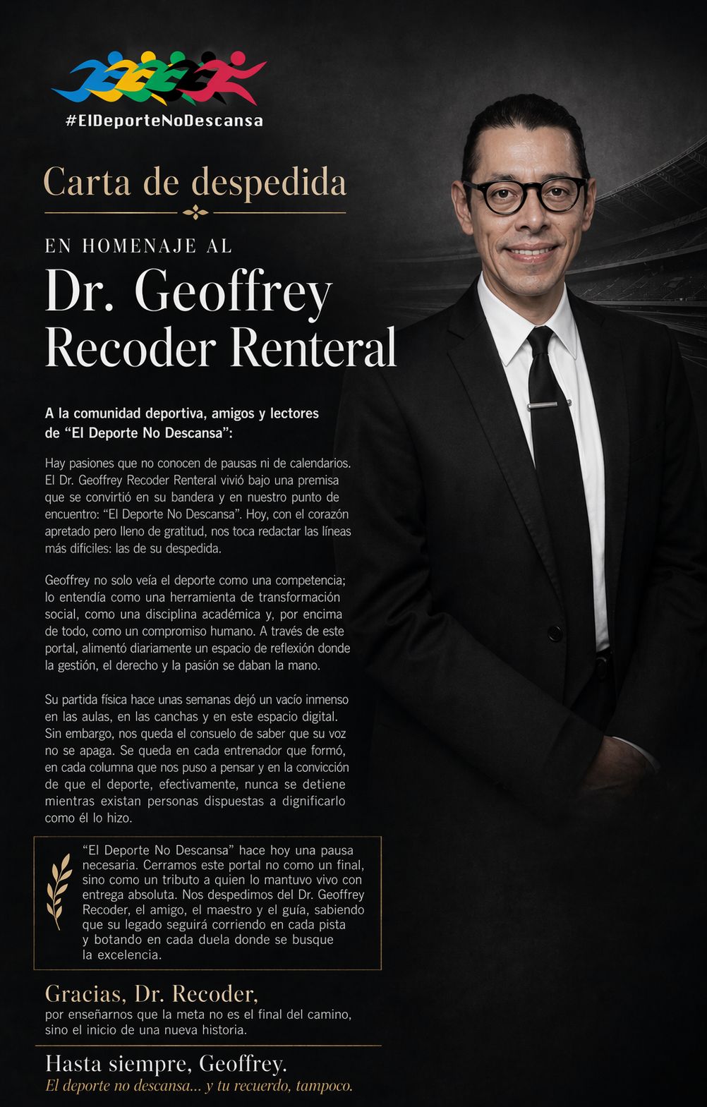 Homenaje Dr. Geoffrey Recoder Renteral